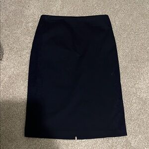 Elegant Navy Blue Pencil Skirt with detail lace on the sides